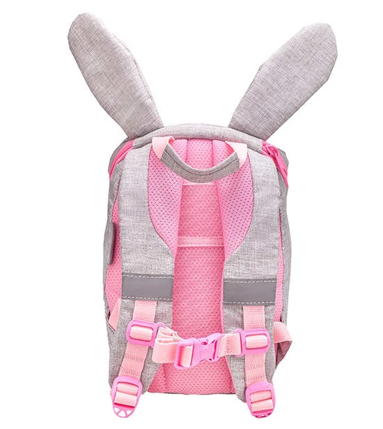 Kindergartenrucksack "Mini Animal Mini Bunny" In Grau/Rosa - H 25 L 18 T 11 Cm 6 Kindergartenrucksack "Mini Animal Mini Bunny" In Grau/Rosa - H 25 L 18 T 11 Cm - Image 4