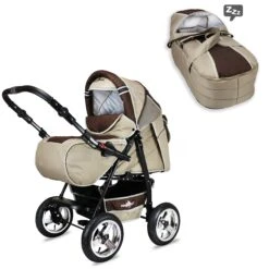 10tlg. Set: Kombi Kinderwagen "Rio" In Braun -Familien Geschäft bergsteiger 10tlg set kombi kinderwagen rio in braun 2