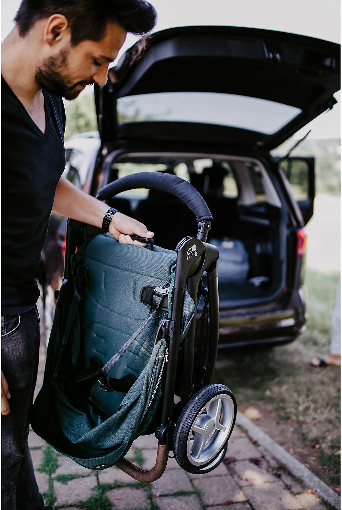 Buggy SMILOO HAPPY+, Black/cognac, Steel Grey 8 Buggy SMILOO HAPPY+, Black/cognac, Steel Grey - Image 6
