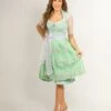 Dirndl "Mara" In Grün/ Weiß -Familien Geschäft halali by astrid soll dirndl mara in grun weiss