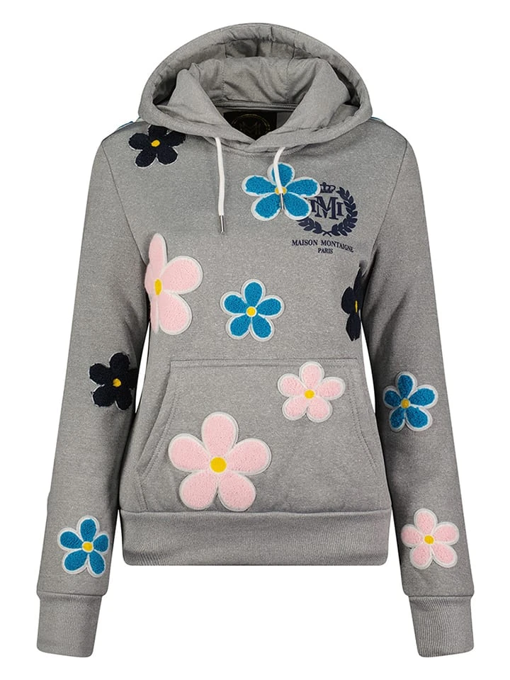 Hoodie "Farguimai" In Grau/ Rosa/ Blau 3 Hoodie "Farguimai" In Grau/ Rosa/ Blau