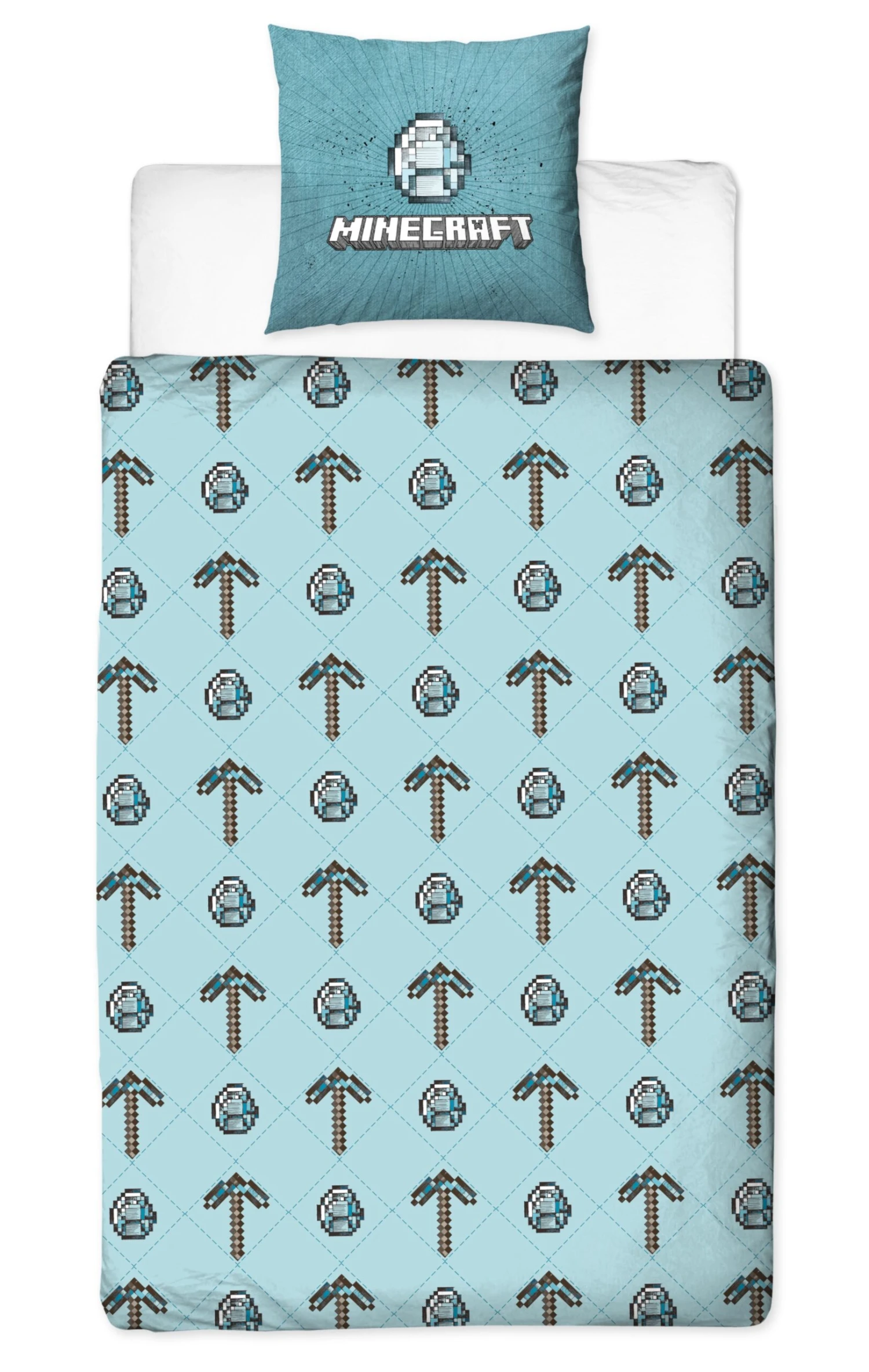 Kinder Bettwäsche-Set "Minecraft" In Türkis 4 Kinder Bettwäsche-Set "Minecraft" In Türkis - Image 2