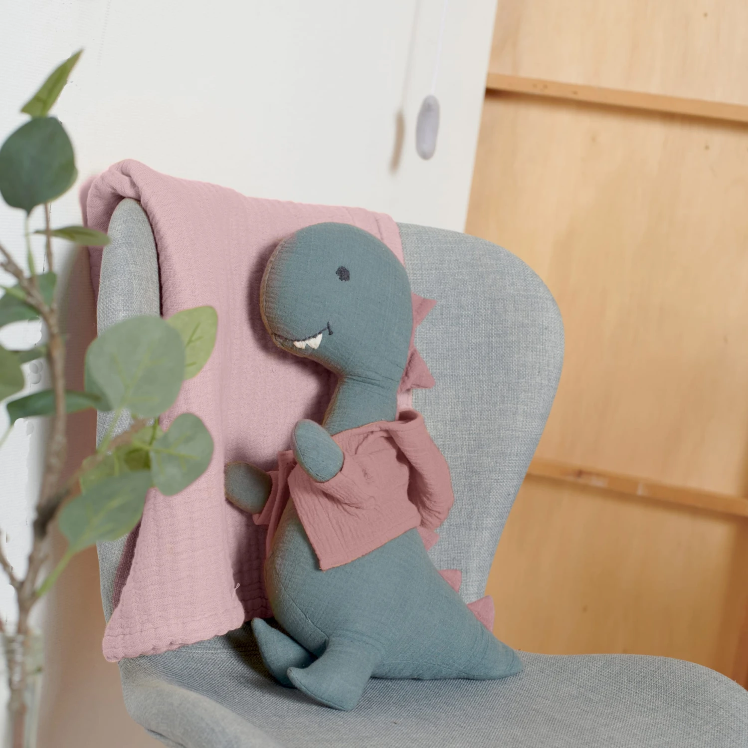 Kuscheltier Musselin Dino Hannah - Ca. 40 Cm 4 Kuscheltier Musselin Dino Hannah - Ca. 40 Cm - Image 2