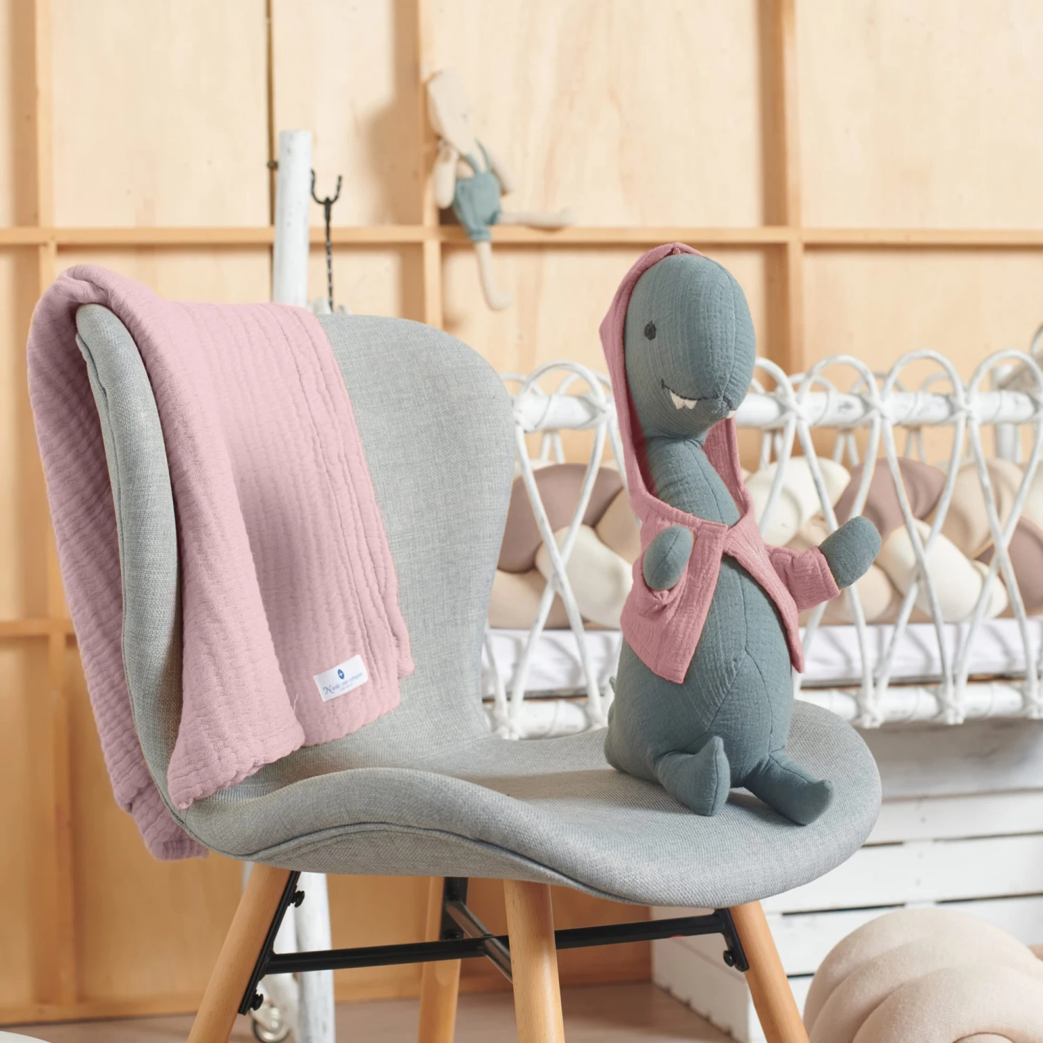 Kuscheltier Musselin Dino Hannah - Ca. 40 Cm 8 Kuscheltier Musselin Dino Hannah - Ca. 40 Cm - Image 6