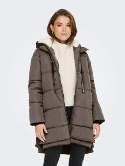 ONLY Wintermantel "Nora" In Grau -Familien Geschäft only wintermantel nora in grau 3