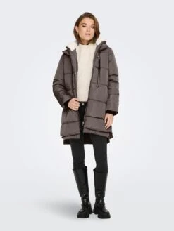 ONLY Wintermantel "Nora" In Grau -Familien Geschäft only wintermantel nora in grau 4