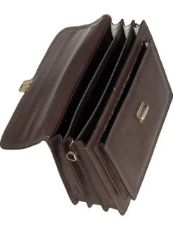 Leder-Businesstasche "Roma" In Braun - (B)41 X (H)31 X (T)18 Cm -Familien Geschäft ore10 leder businesstasche roma in braun b 41 x h 31 x t 18 cm 2