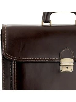 Leder-Businesstasche "Roma" In Braun - (B)41 X (H)31 X (T)18 Cm -Familien Geschäft ore10 leder businesstasche roma in braun b 41 x h 31 x t 18 cm 3