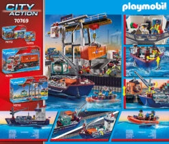 Playmobil 70769 Großes Containerschiff Mit Zollboot -Familien Geschäft playmobil 70769 grosses containerschiff mit zollboot 2