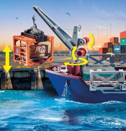 Playmobil 70769 Großes Containerschiff Mit Zollboot -Familien Geschäft playmobil 70769 grosses containerschiff mit zollboot 6