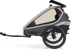 Kidgoo 2 Zweisitzer Fahrradanhänger Buggy Mit Joggerfunktion Und Blattfeder...