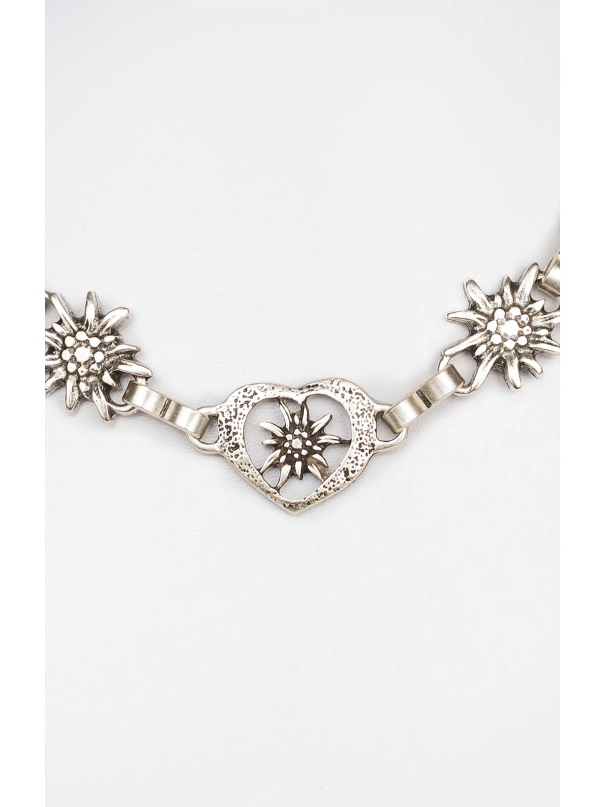 Kordelkette K7002 Herz Und Edelweiss Beige 3 Kordelkette K7002 Herz Und Edelweiss Beige