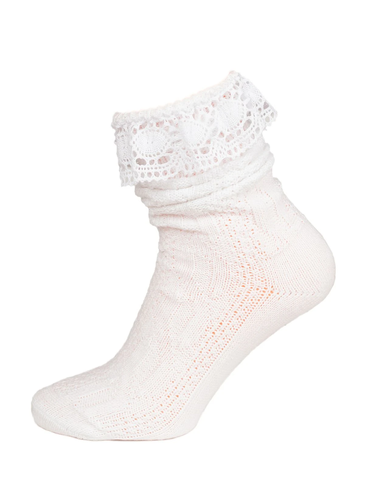 Socke CS530 Mit Spitze Weiss 3 Socke CS530 Mit Spitze Weiss
