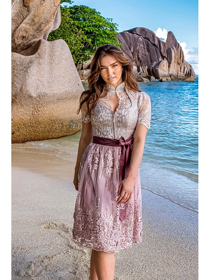 Dirndl "Macie" In Beige/ Altrosa 4 Dirndl "Macie" In Beige/ Altrosa - Image 2