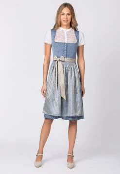 Familien Geschäft -Familien Geschäft stockerpoint midi dirndl irit in rauchblau 1