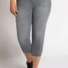 Ulla Popken Stretchjeans 7/8 In Grau